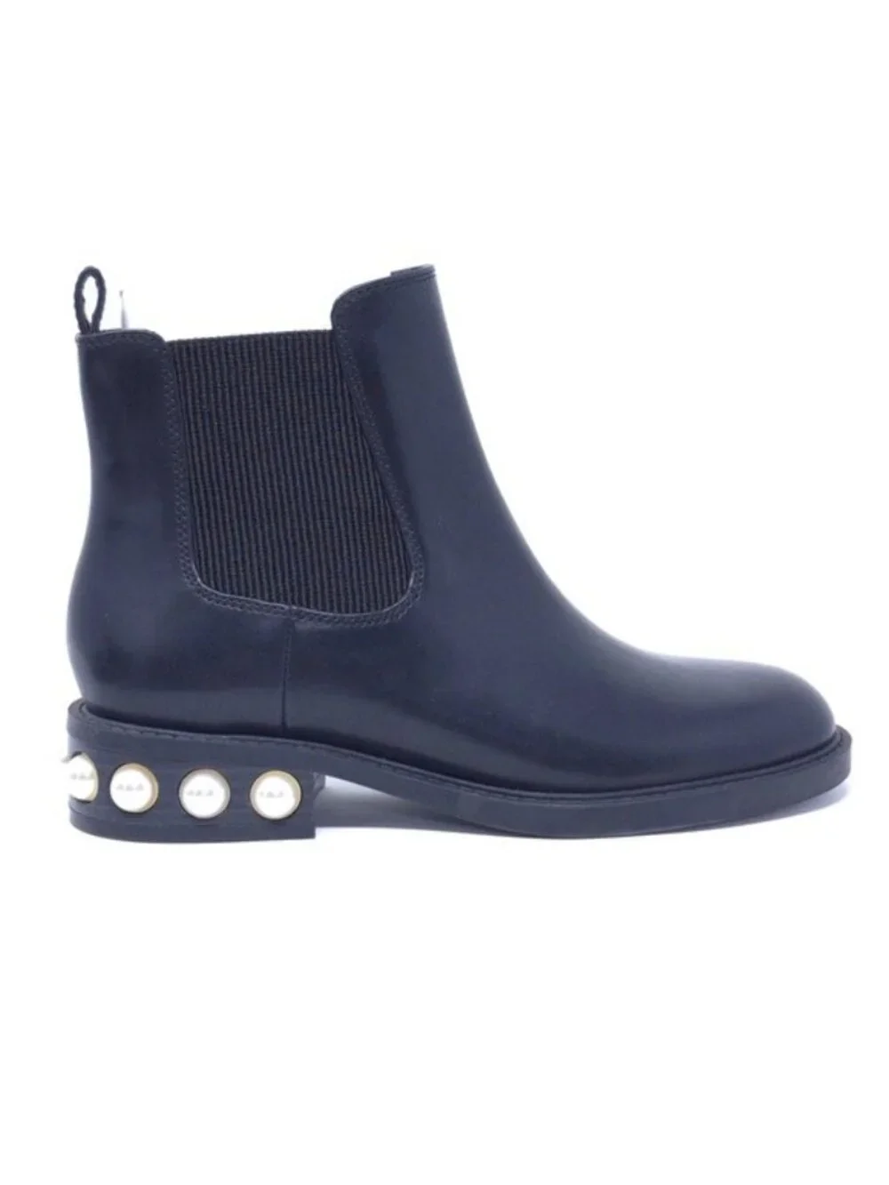 On 34th Jeovana Chelsea Ankle Boots Black Pearl Heel 5.5M